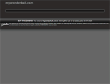 Tablet Screenshot of mywonderball.com